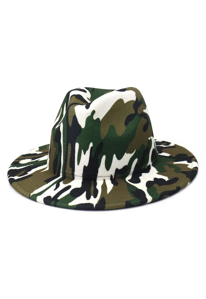 Palarie dama - verde - imprimeu army - Erina -
