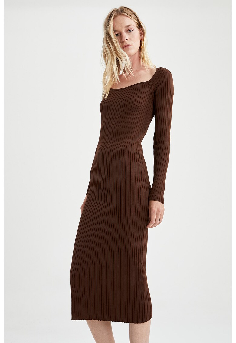 Rochie midi cu striatii
