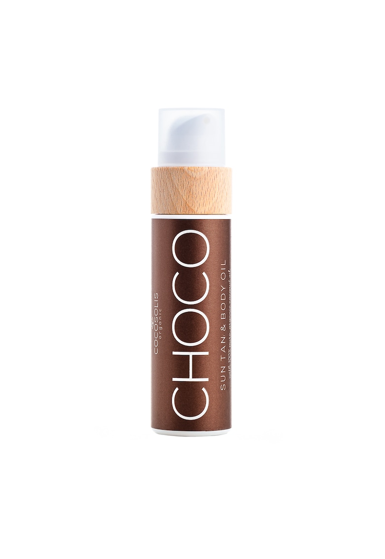 Ulei de bronzat de ciocolata organic CHOCO Sun Tan & Body Oil - pentru piele hidratata si radianta - 110 ml