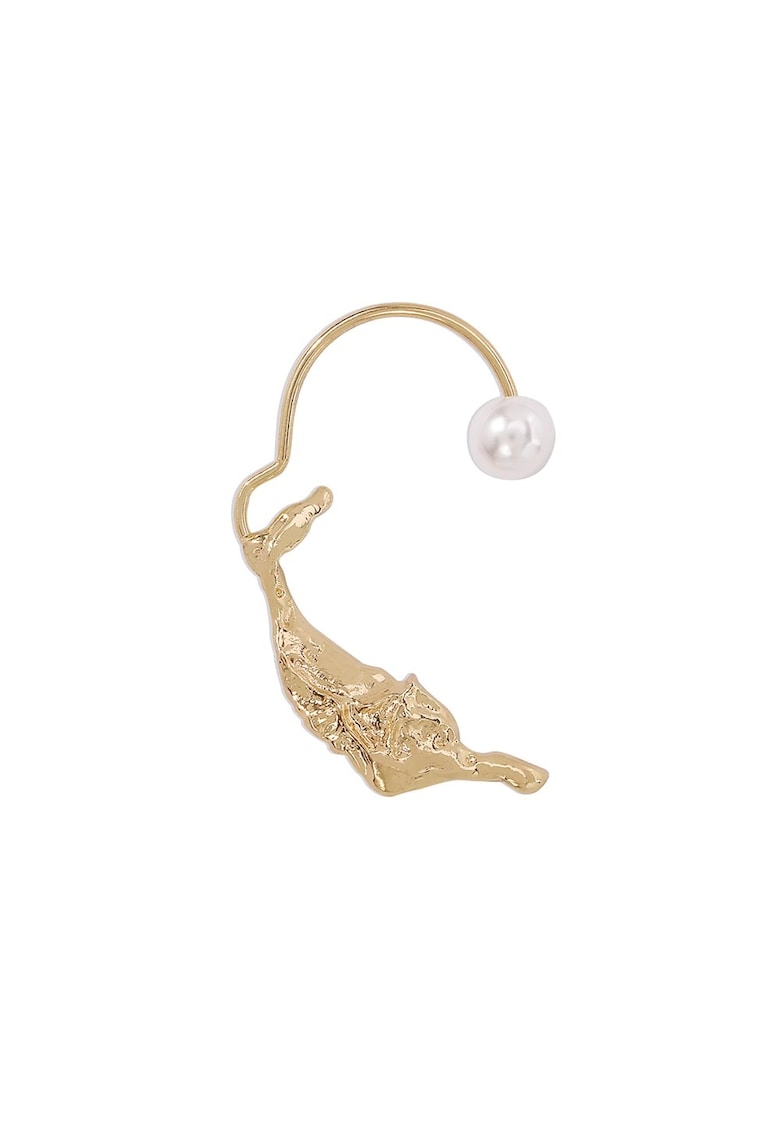 Cercel auriu - ear cuff - cu perla - Evamarie C6 -
