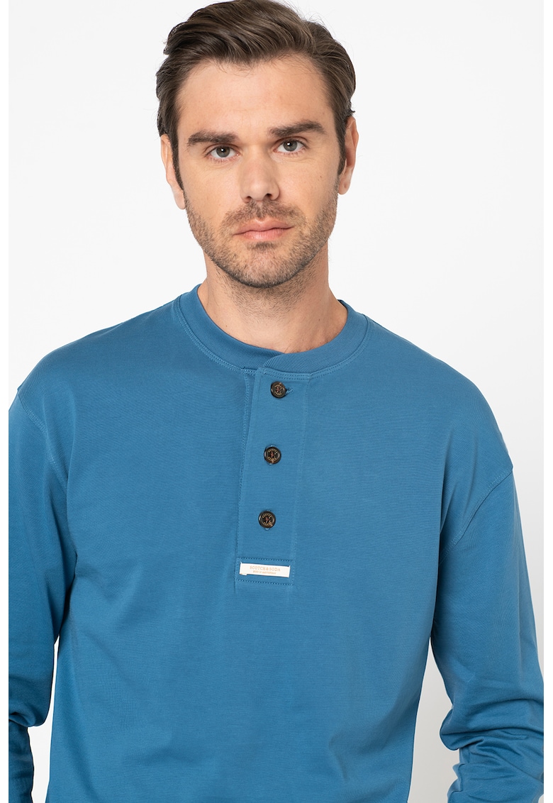 Памучна блуза с цепка с копчета Scotch Soda
