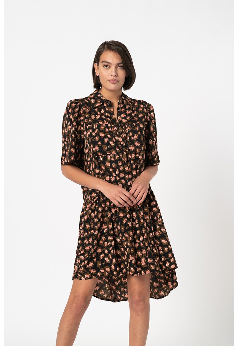 Rochie-camasa cu buzunare pe piept Ista