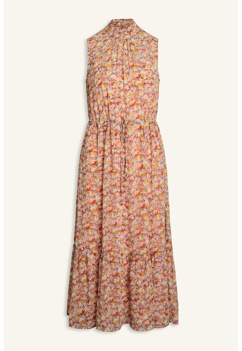 Rochie cu imprimeu floral si terminatie evazata