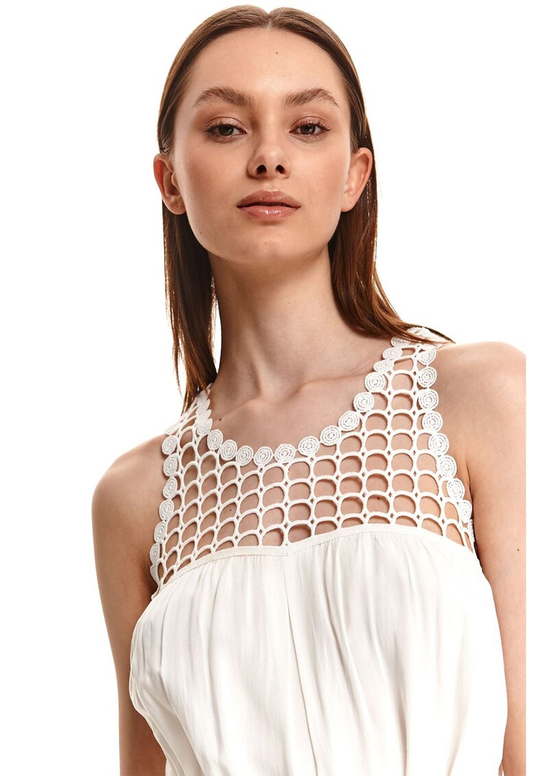 Rochie midi cu decupaje si terminatie asimetrica