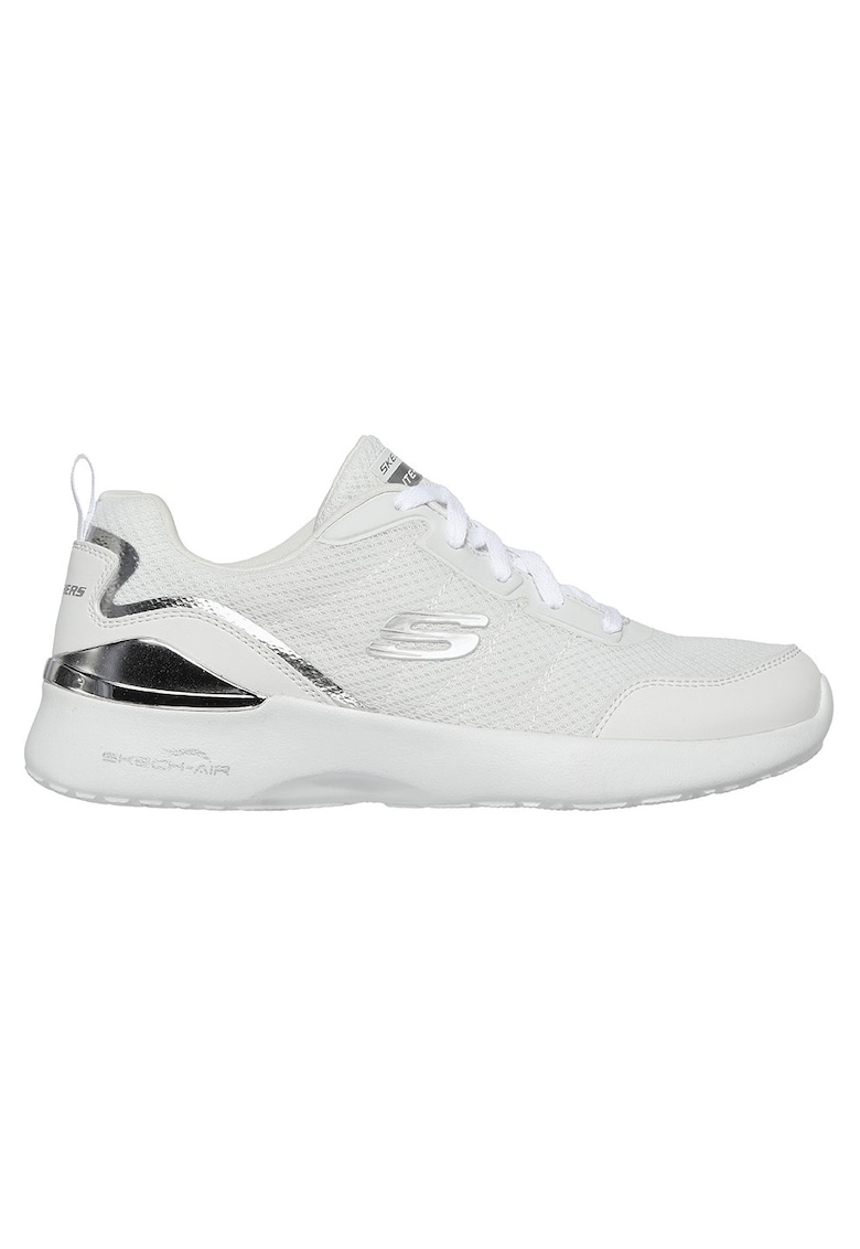 Pantofi sport cu insertii de piele ecologica Skech-Air Dynamight - Alb