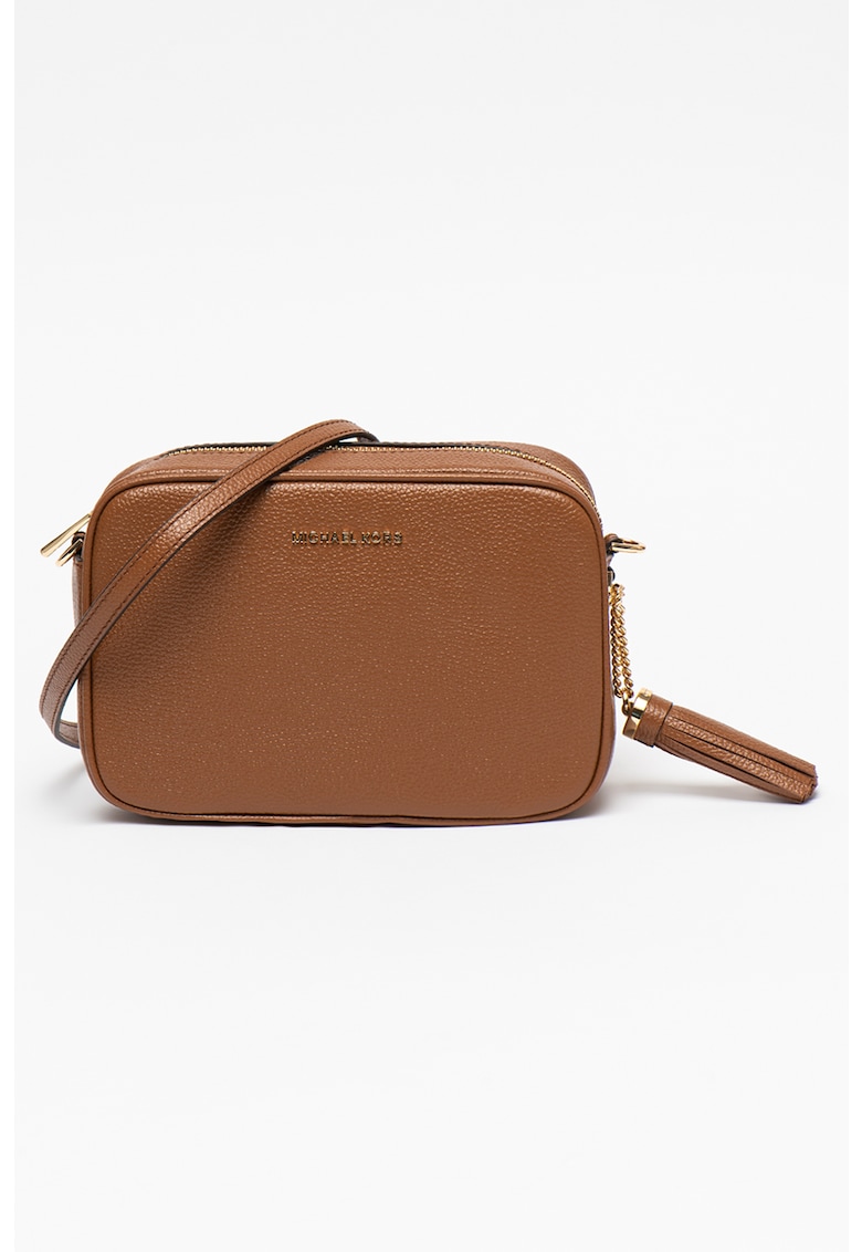 Geanta crossbody de piele cu canaf Jet Set