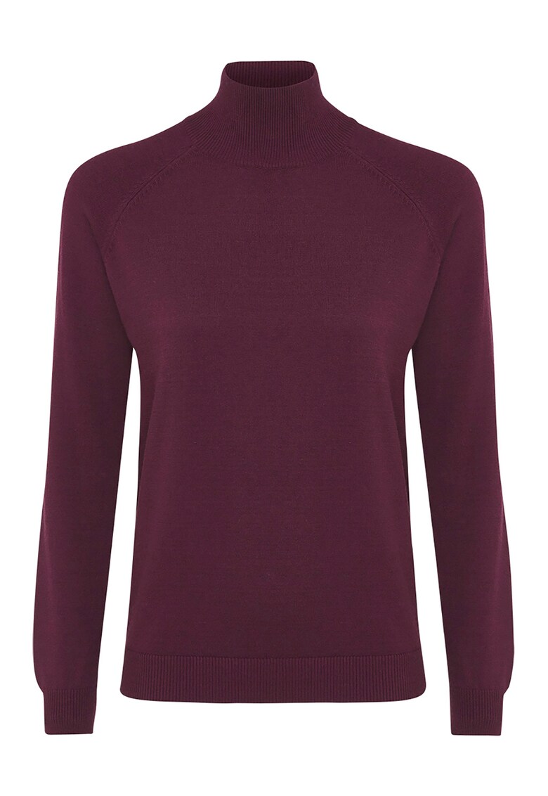 Pulover tricotat fin cu maneci raglan