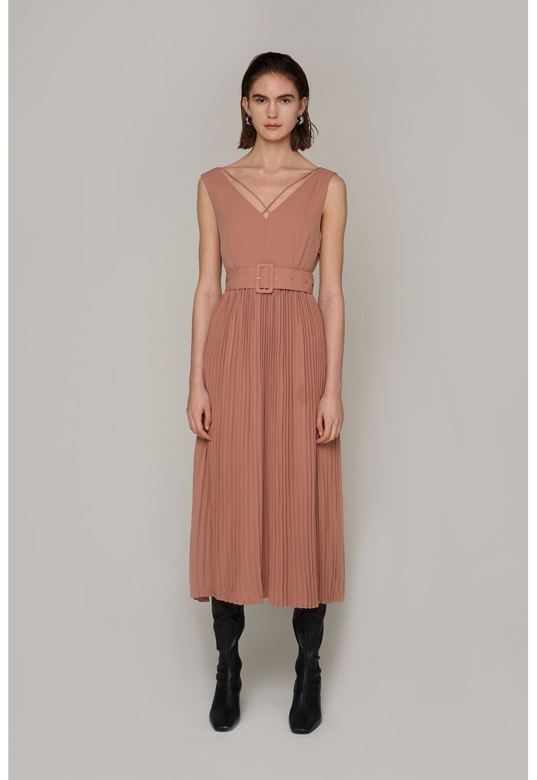 Rochie midi cu pliuri Rowan
