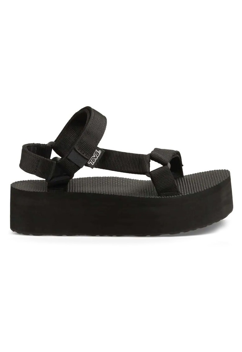 Sandale wedge din material textil cu velcro Universal
