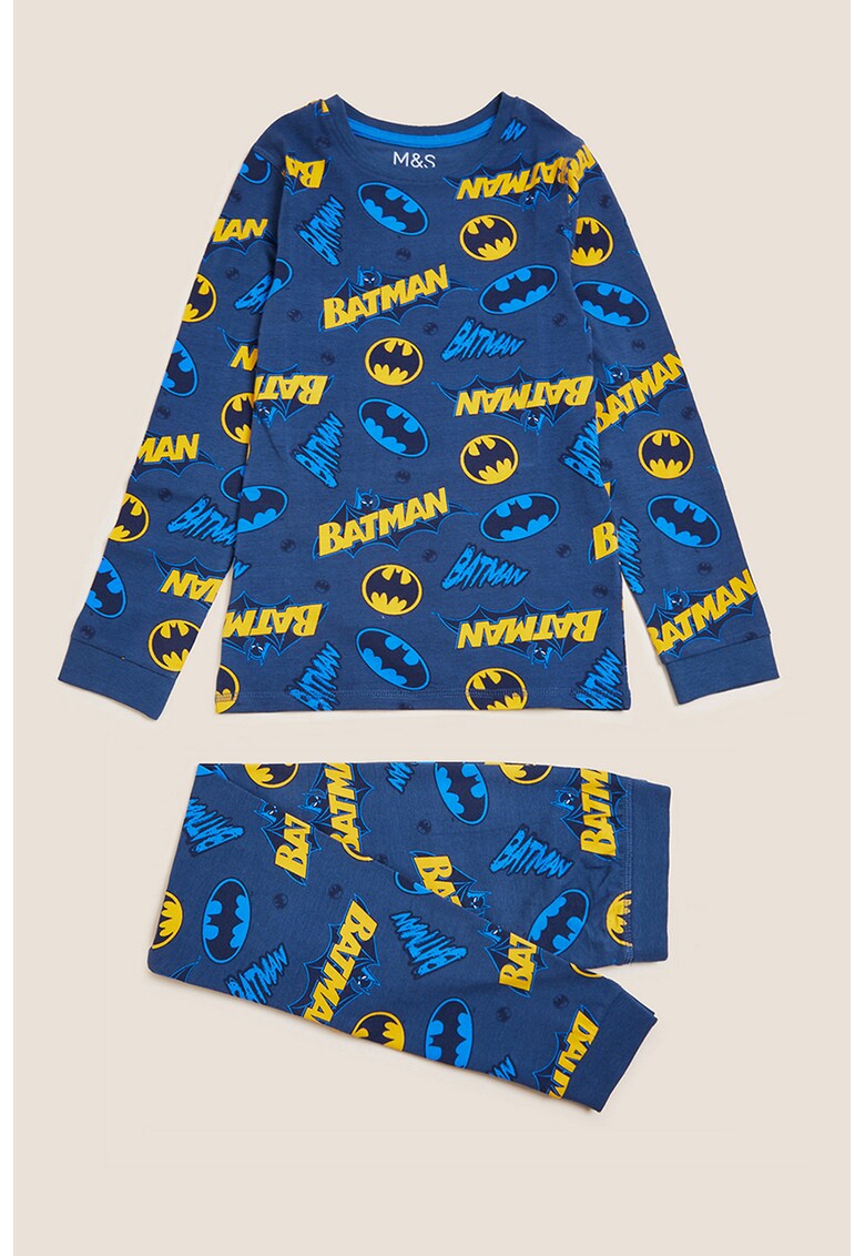 Pijama din amestec de bumbac cu tematica Batman de la Marks  Spencer