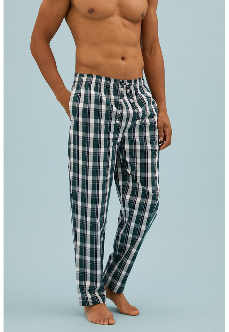 Pijama lunga cu model in carouri fashiondays.ro imagine 2022 reducere