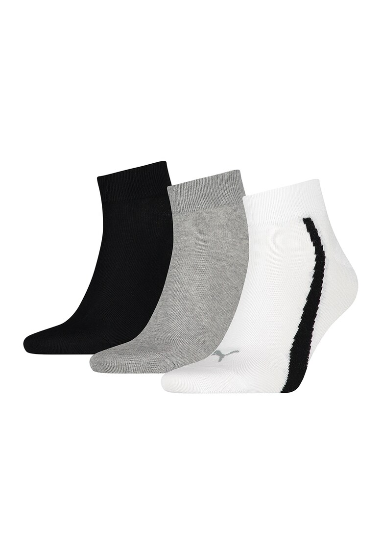 Set de sosete unisex scurte cu imprimeu logo - 3 perechi