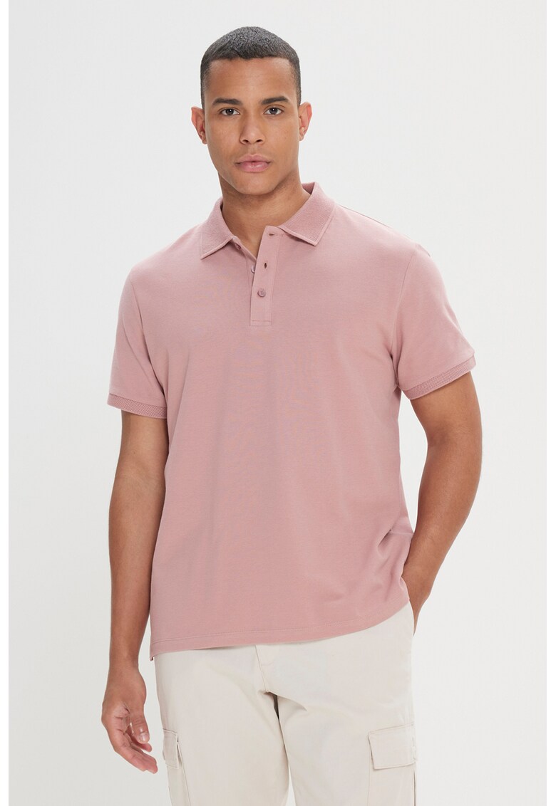 Tricou polo slim fit de bumbac