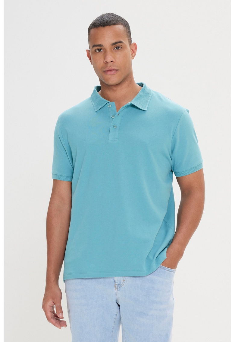 Tricou polo slim fit de bumbac