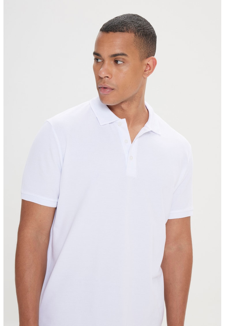 Tricou polo slim fit de bumbac