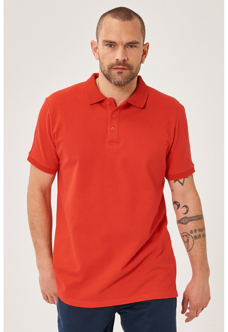 Tricou polo slim fit de bumbac