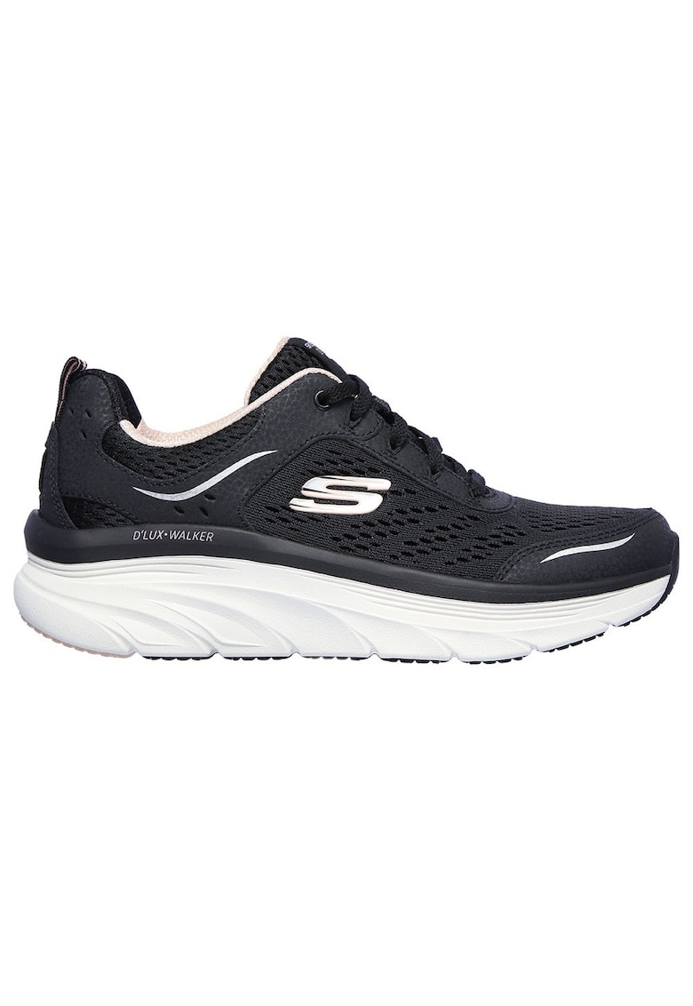Pantofi sport Relaxed Fit D'Lux Walker - Plasa/Piele ecologica - Negru - Negru