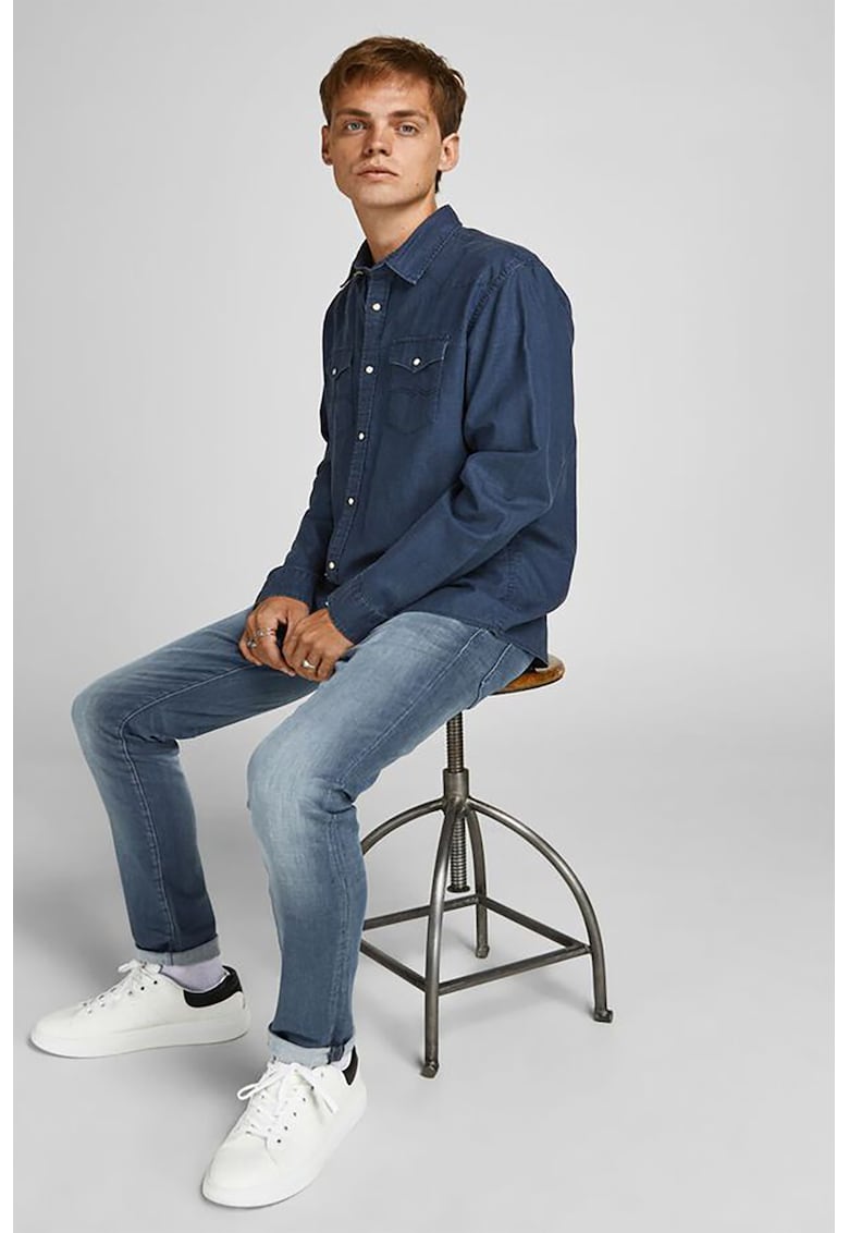 Blugi slim fit Glenn Icon 857 - Albastru deschis