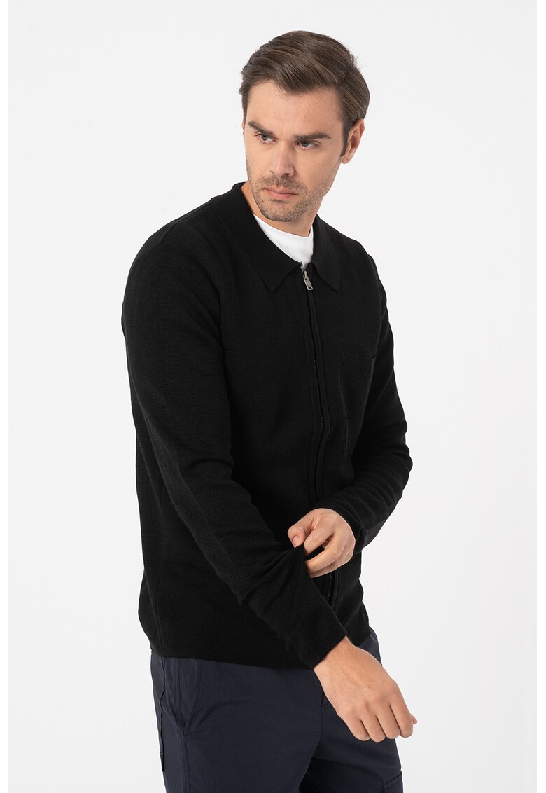 Cardigan din amestec de lana Merinos cu fermoar Cleo