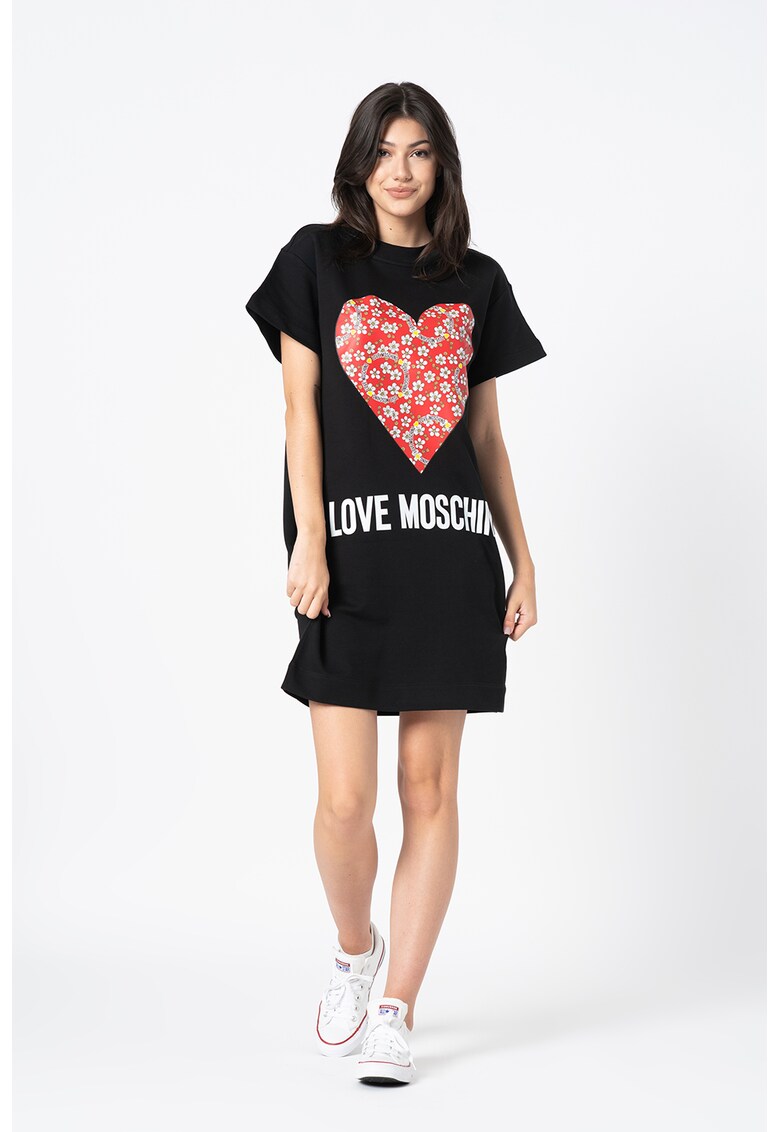 Rochie- tricou cu imprimeu logo de la Love Moschino