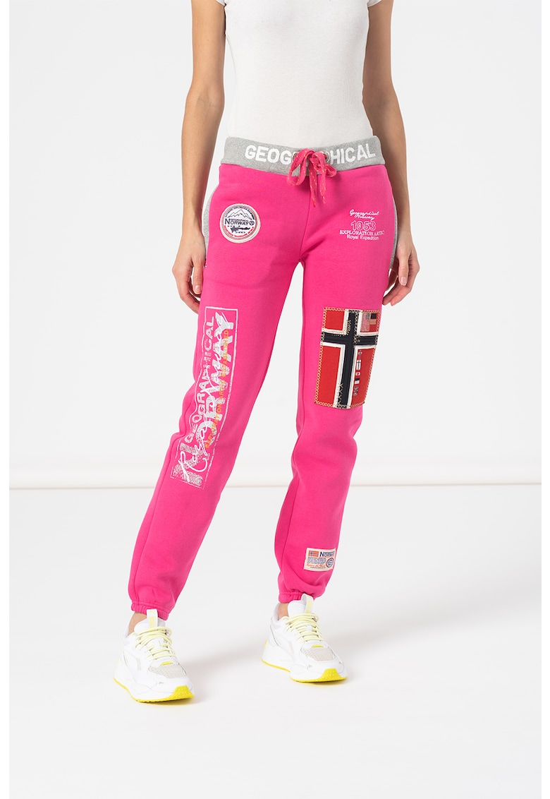 Pantaloni sport cu imprimeu logo Myer