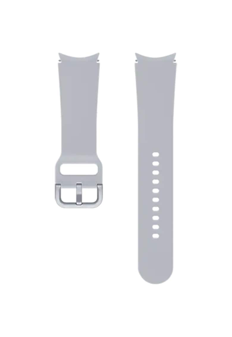 Curea smartwatch sport band pentru galaxy watch4 20mm m/l - silver