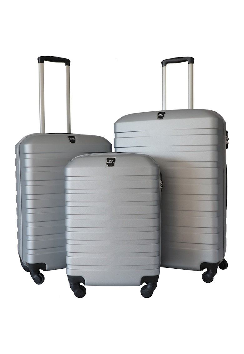 Set 3 trolere Ground VALERIE - ABS - marime S+M+L - culoare gri