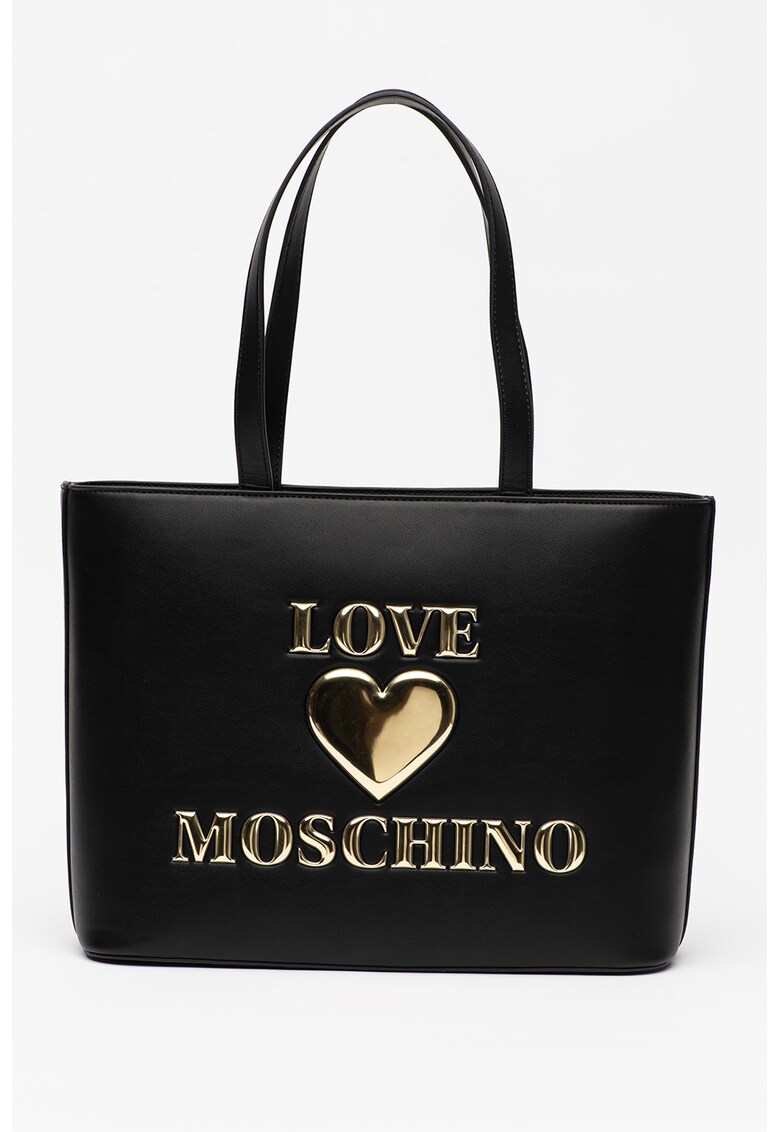 Geanta tote de piele ecologica cu logo metalic