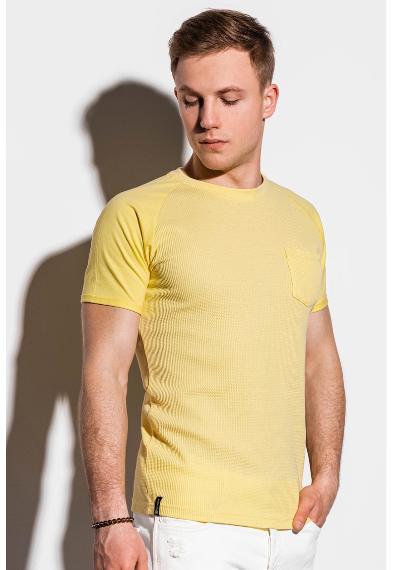Tricou cu maneci raglan - Galben