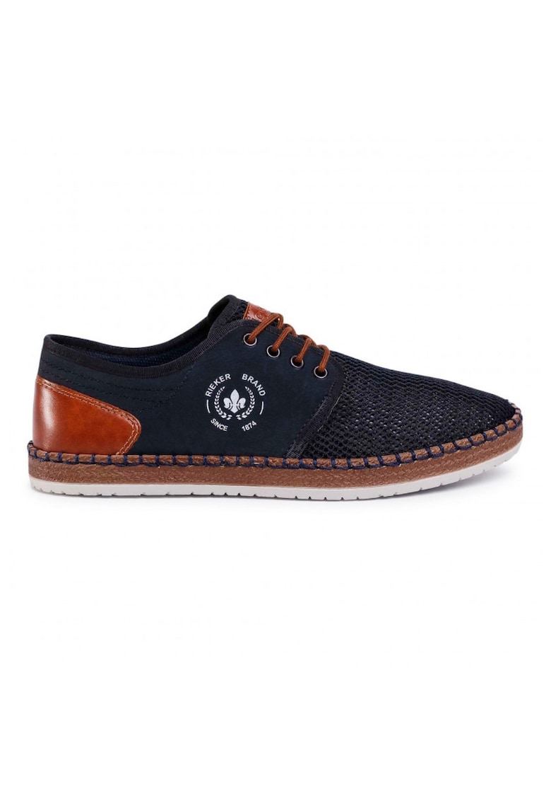 Tenisi barbati - Navy Sherry Flats - Piele naturala - Albastru