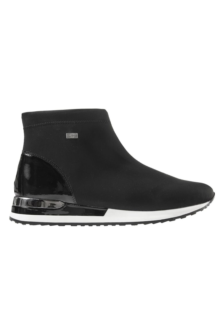 Cizme dama - Stretch Amster Softlack Ankle Boots - Piele ecologica - Negru