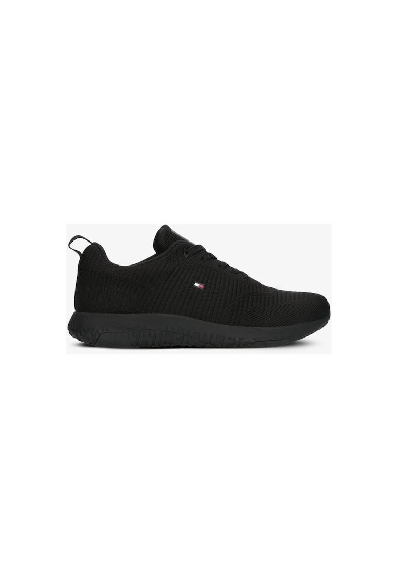 Pantofi sport barbati - Corporate Knit Rib Runner - Piele naturala - Negru