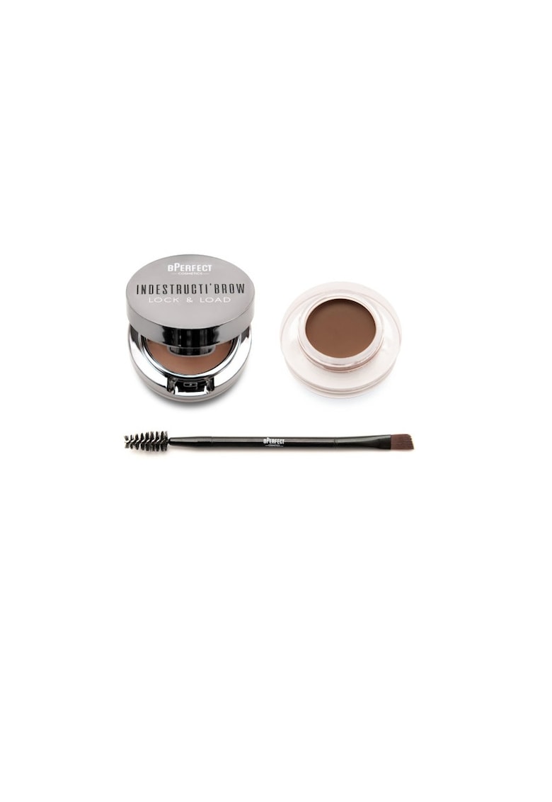 Set pentru sprancene BPerfect Indestructi'Brow Lock&Load Eyebrow Pomade&Powder DUO - 4g - 644 Irid Brown