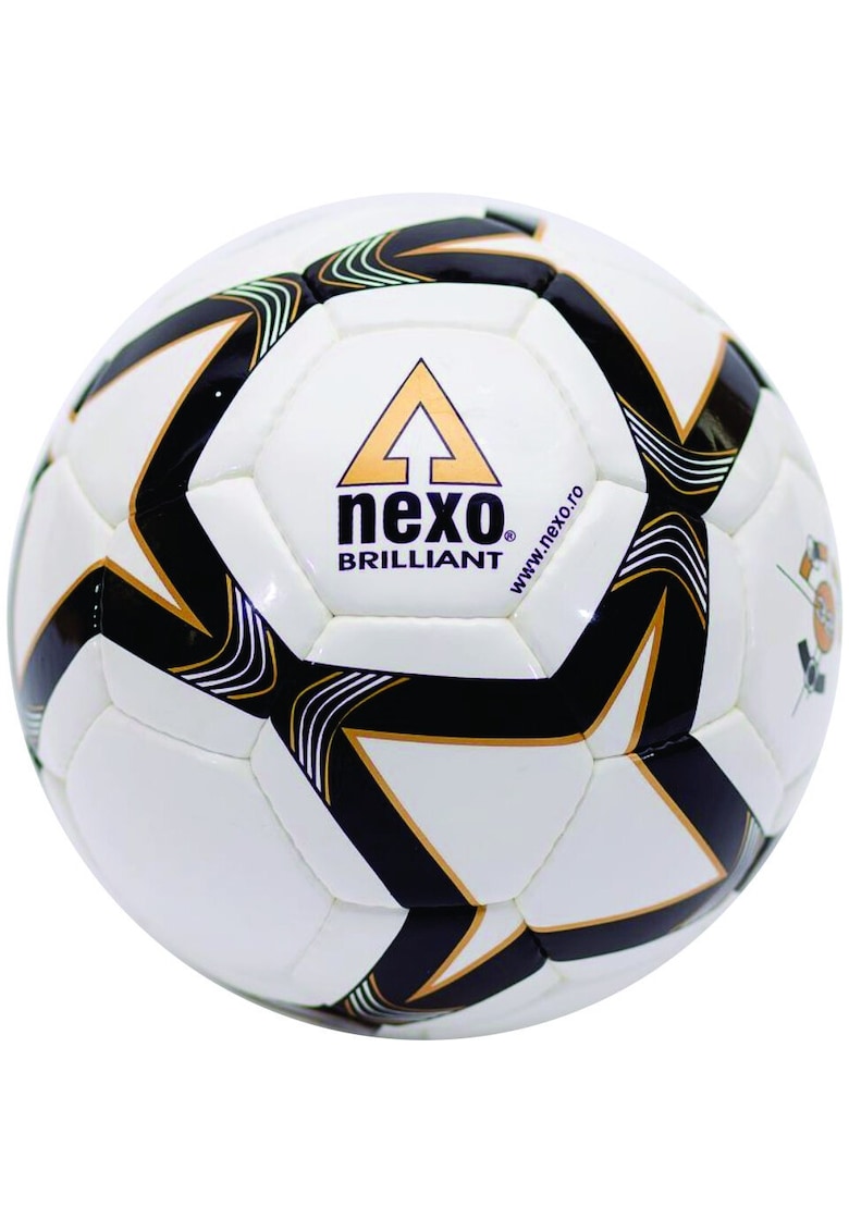 Minge fotbal BRILLIANT - marimea 5 - alb/negru/auriu