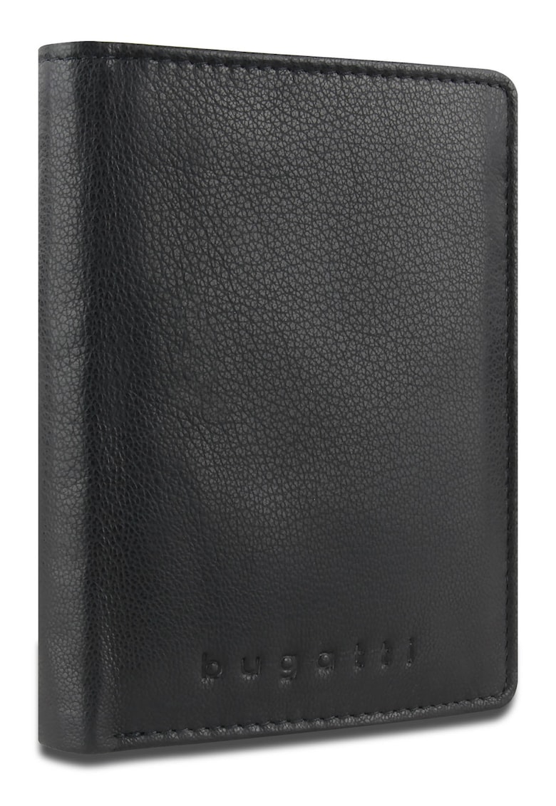 Portofel vertical barbati - seria Punto - 49131201 - piele naturala - negru