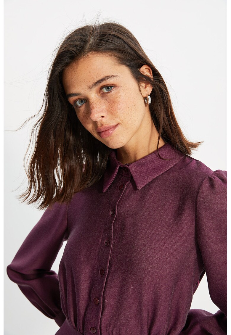 Rochie tip camasa cu nasturi