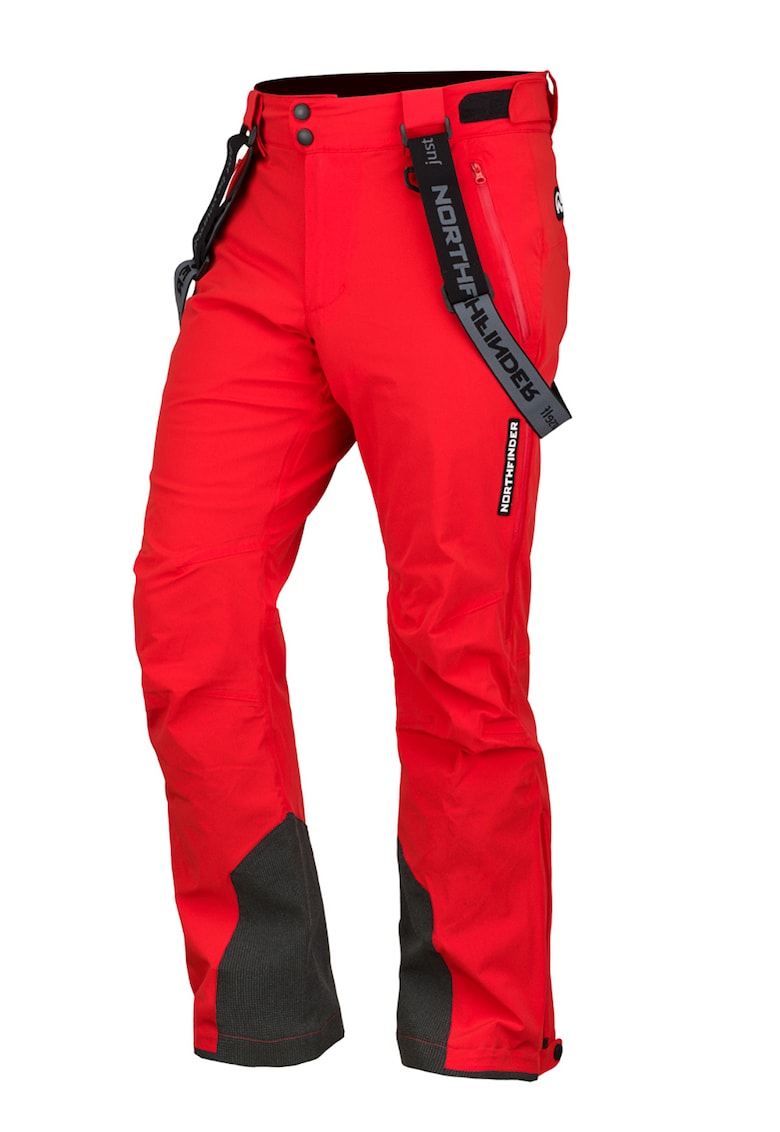 Pantaloni impermeabili si rezistenti la vant - pentru schi Howard - Negru/Rosu vermillion