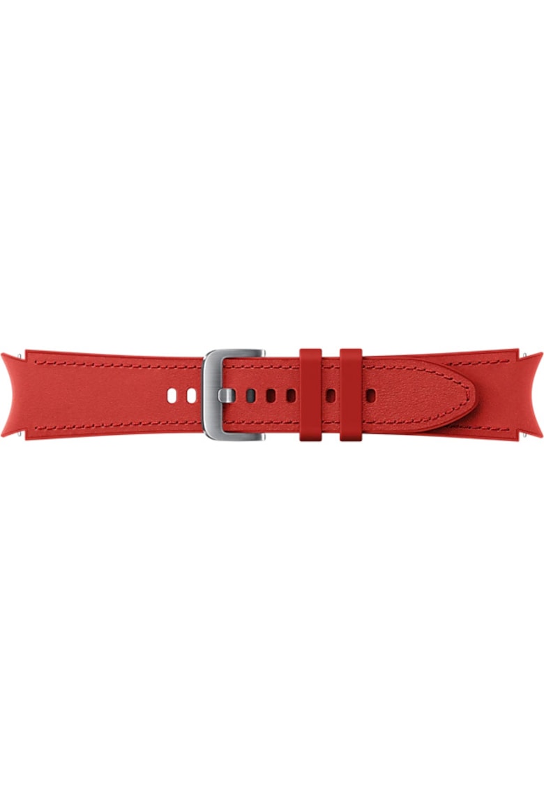 Curea smartwatch hybrid leather band pentru galaxy watch4 20mm s/m - red