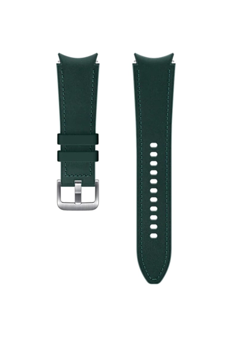 Curea smartwatch Hybrid Leather Band pentru Galaxy Watch4 Classic - 20mm S/M - Green
