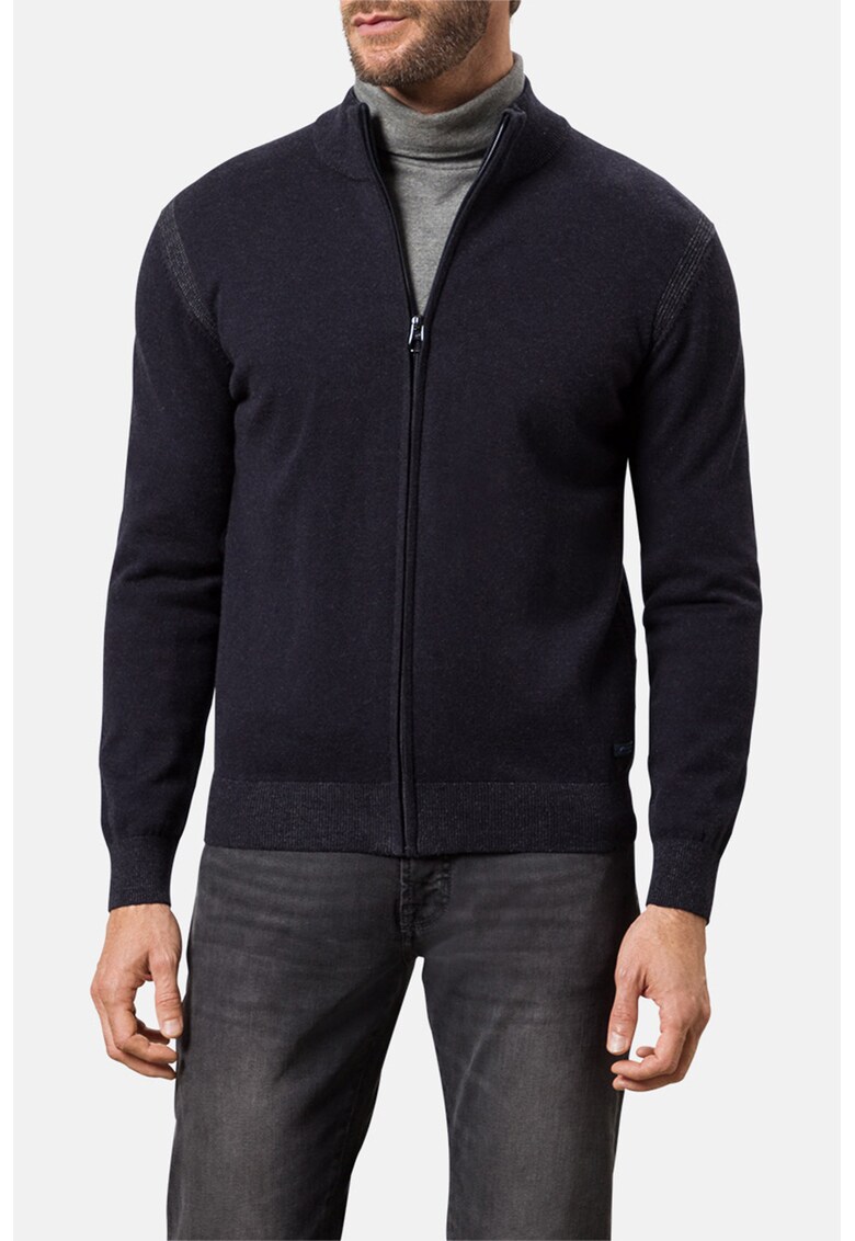 Cardigan de bumbac cu guler scurt