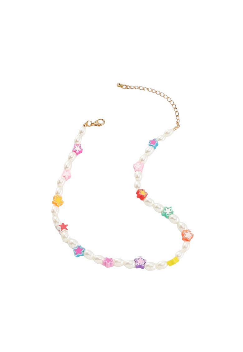 Colier auriu - cu perle si stelute - Judita C15 -