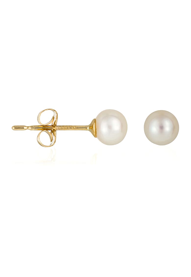 Cercei de aur de 9K cu tija decorati cu perle imagine reduceri black friday 2021 fashiondays.ro
