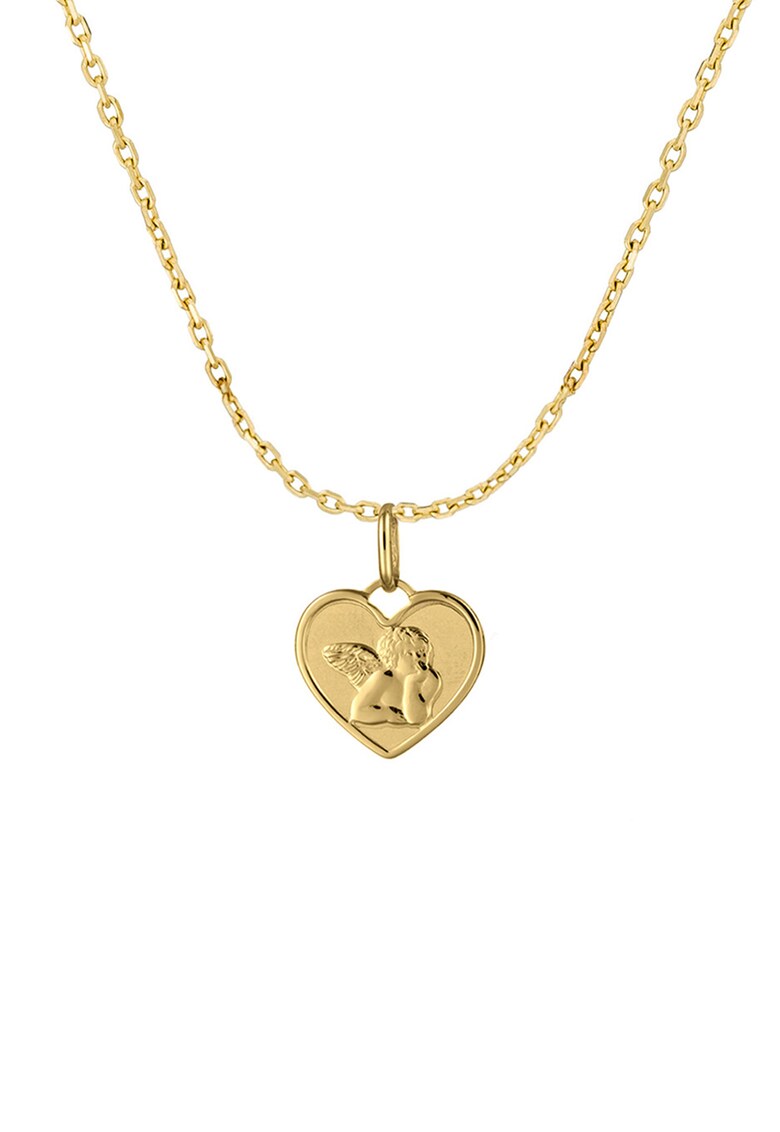 Pandantiv de aur in forma de inima – cu detaliu Cupidon fashiondays.ro imagine reduss.ro 2022
