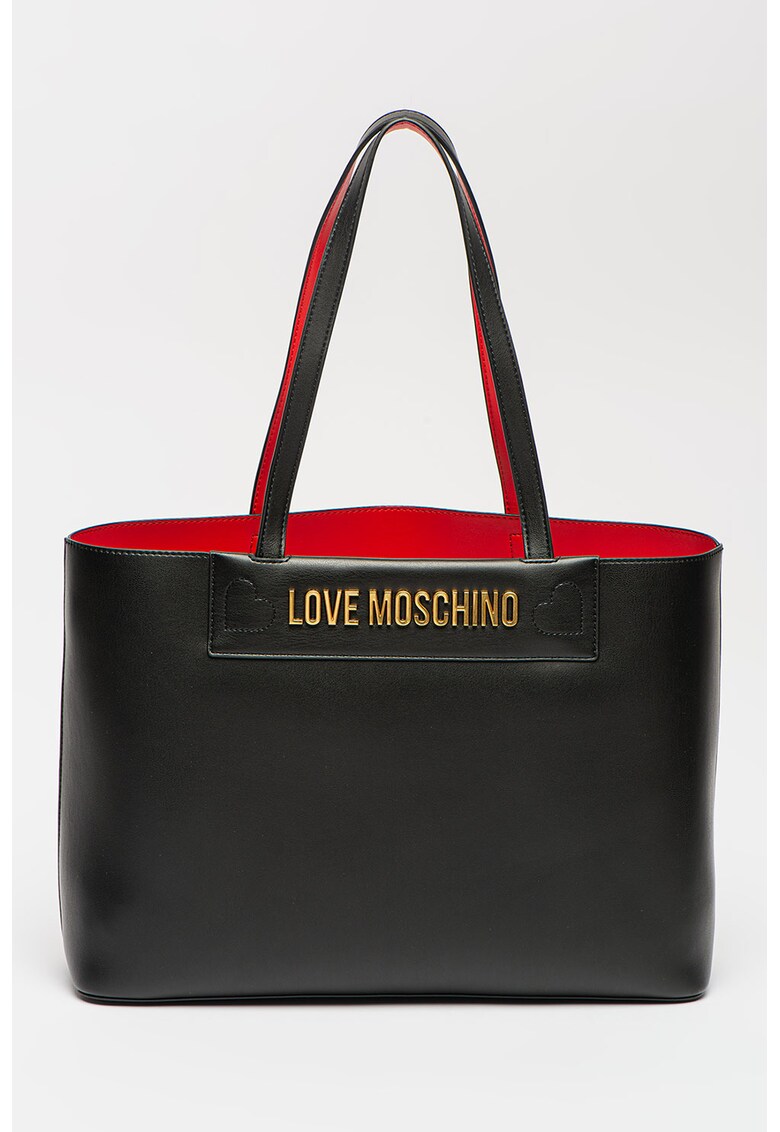 Love Moschino Шопинг чанта от еко кожа с лого за Жени Love Moschino Шопинг чанта от еко кожа с лого за Жени