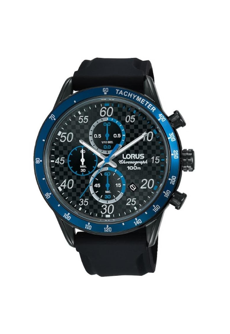 Ceas barbati Chronograph RM337EX9 - Otel inoxidabil/Silicon - 10 ATM - Negru