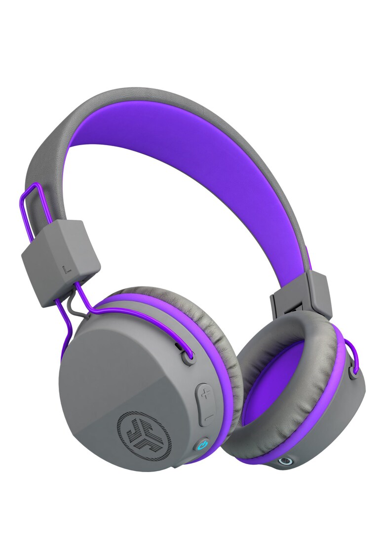 Casti on-ear JBuddies Studio Kids Wireless - Bluetooth - pentru copii - Graphit/Albastru
