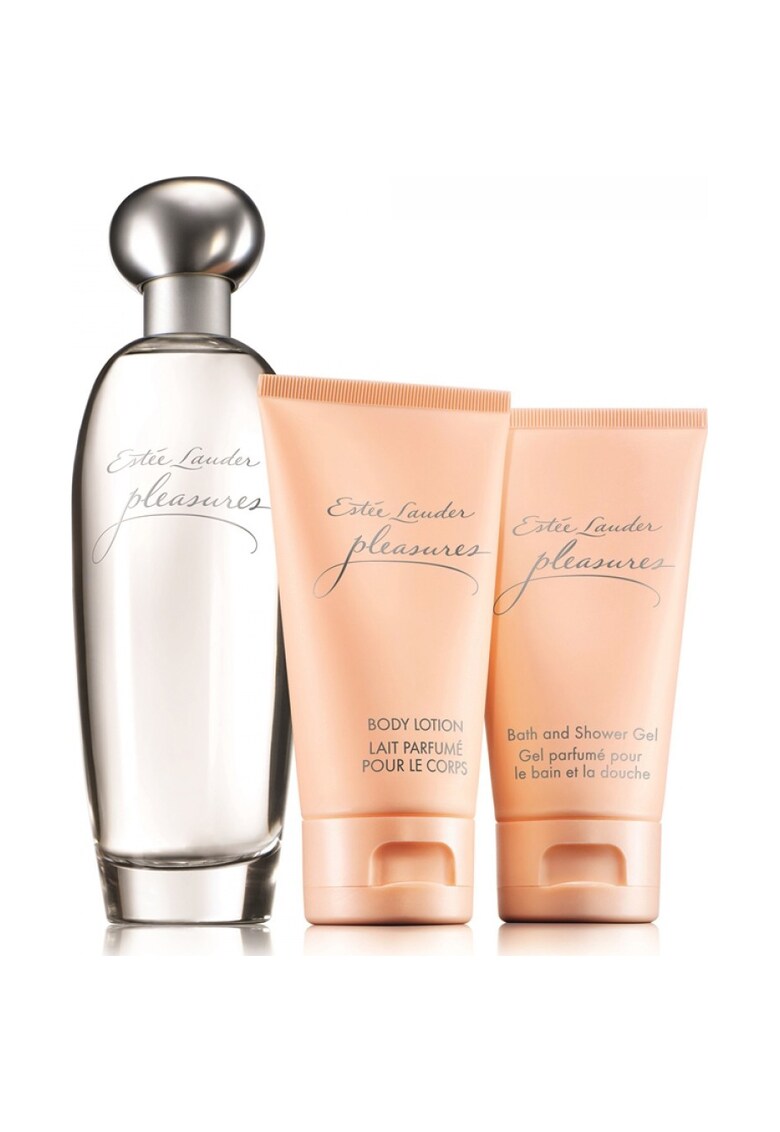 Set Pleasures – Femei: Apa de Parfum – 100 ml + Lotiune de corp – 100 ml + Gel de dus – 100 ml Estee Lauder imagine noua