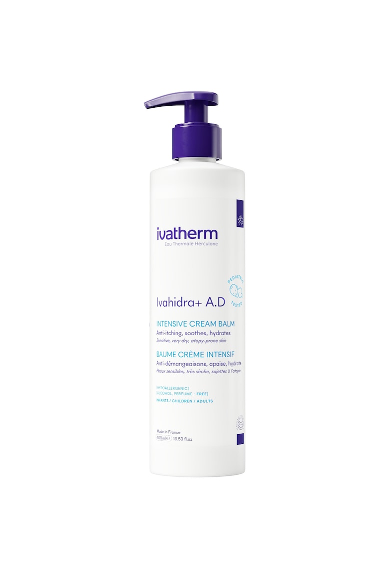 Balsam relipidant Ivahidra+ - crema hidratanta pentru piele foarte uscata si iritata - 400 ml