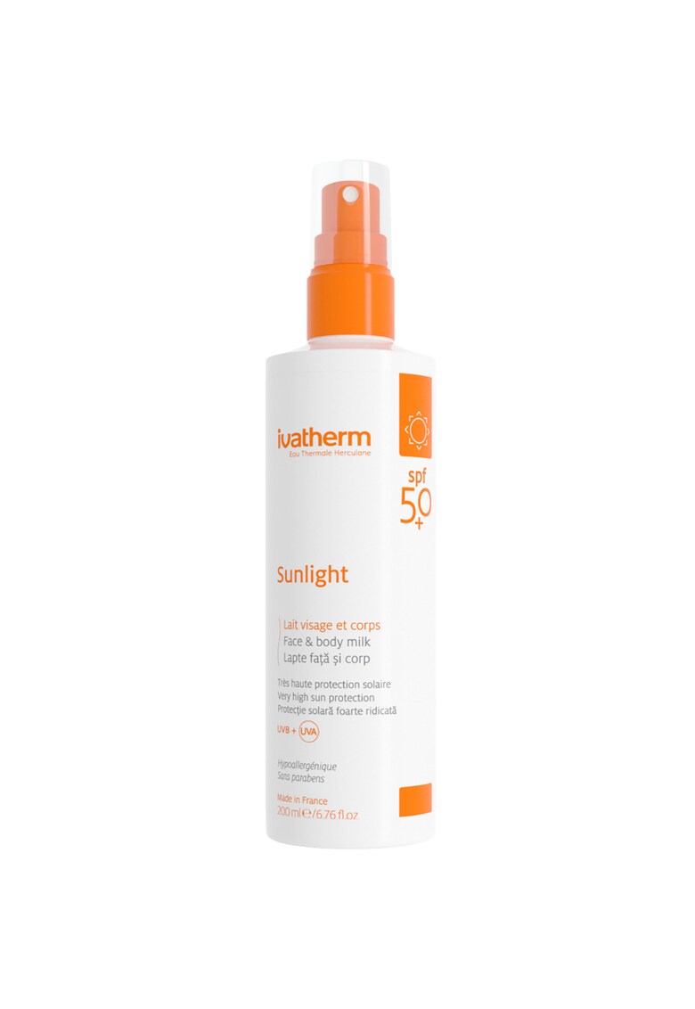 Lapte protectie solara SPF 50+ Sunlight - pentru adulti - efect hidratant - 200 ml