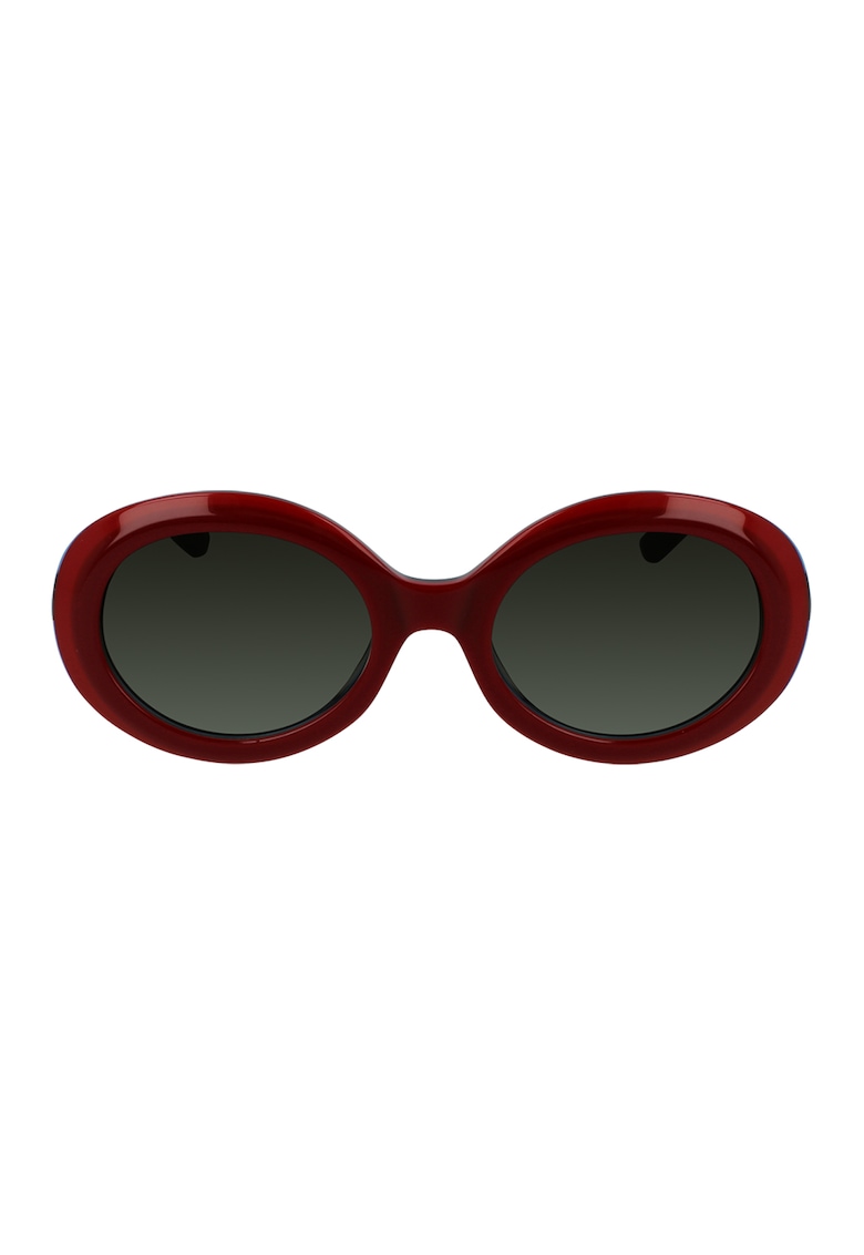Ochelari de soare ovali cu lentile in degrade - Maro cognac